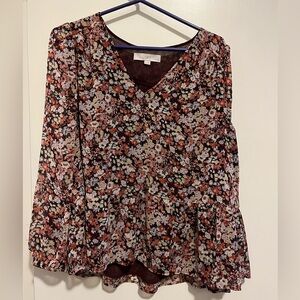 LOFT floral blouse large petite